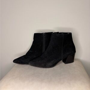 Kensie Lyden Black Suede Leather Ankle Boots- Size 8M